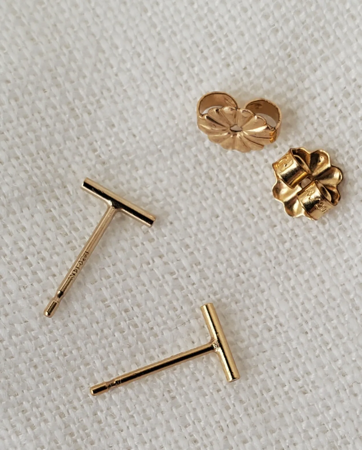 ATF gold-filled bar studs (sm)