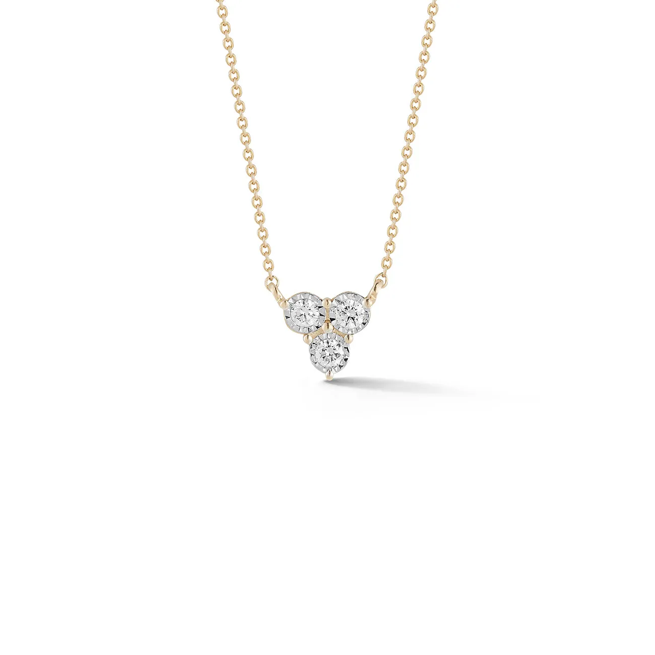 Ava Bea Diamond Trio Necklace in Yellow Gold