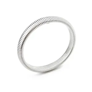 Baia Thin Coil Bracelet - Silver