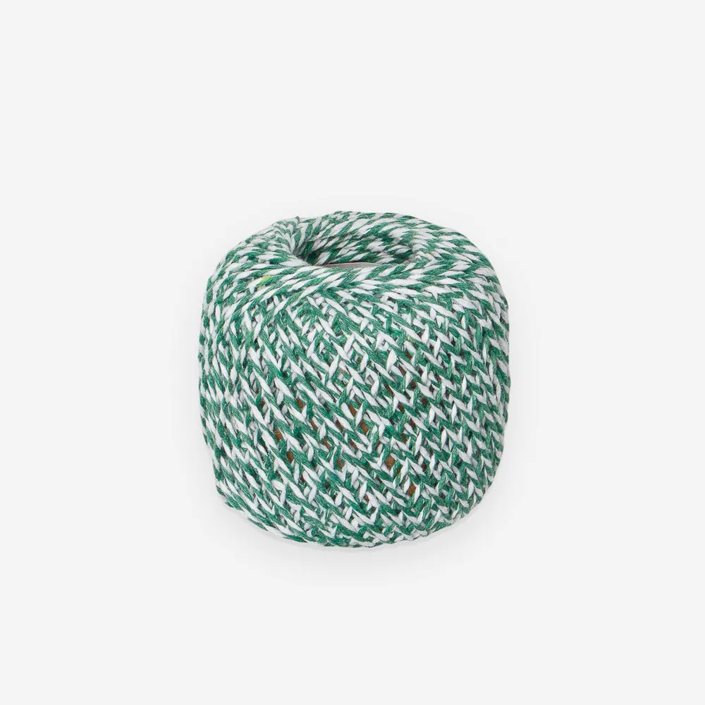 Bakers Twine / Macrame String 1mm Green/White TO BE DISC