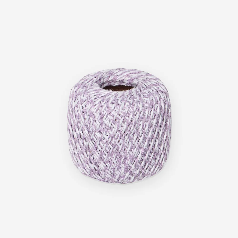 Bakers Twine / Macrame String 1mm Purple/White TO BE DISC