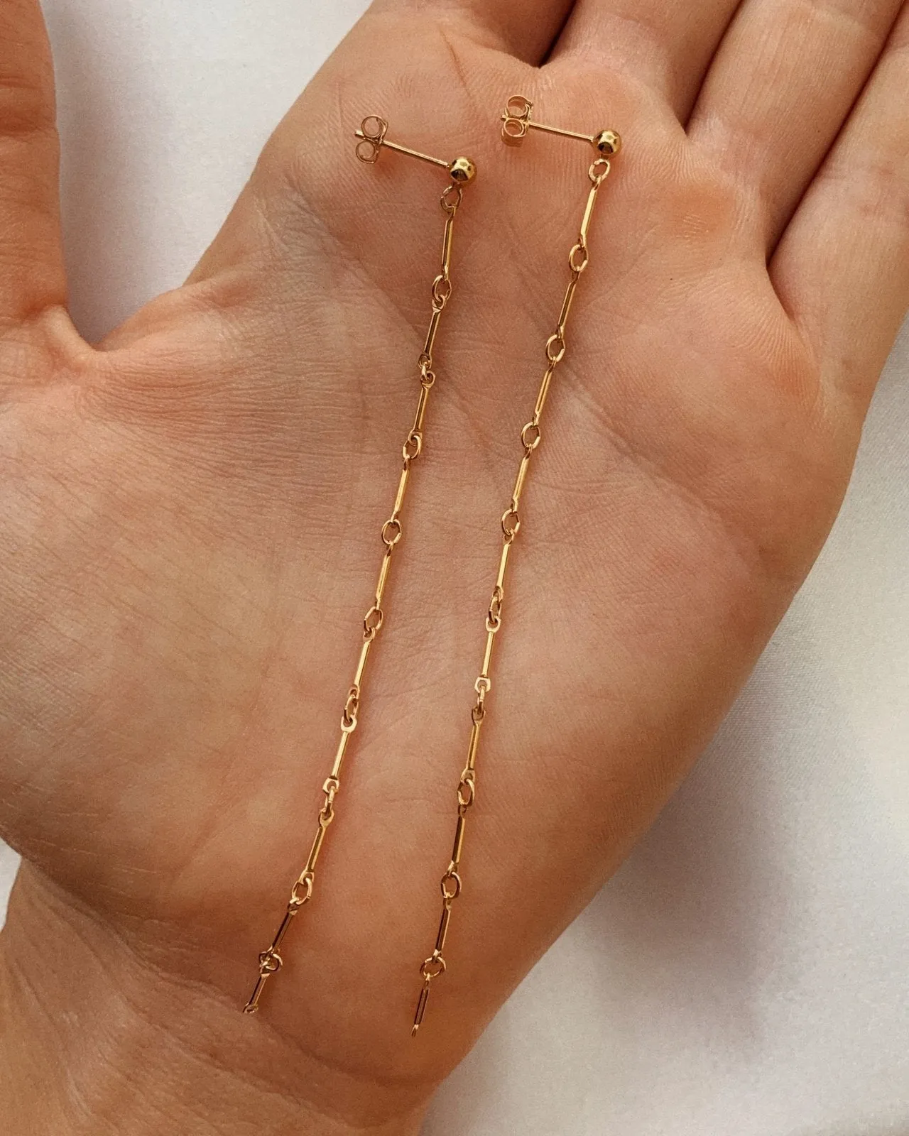 Bar Chain Drop Earrings