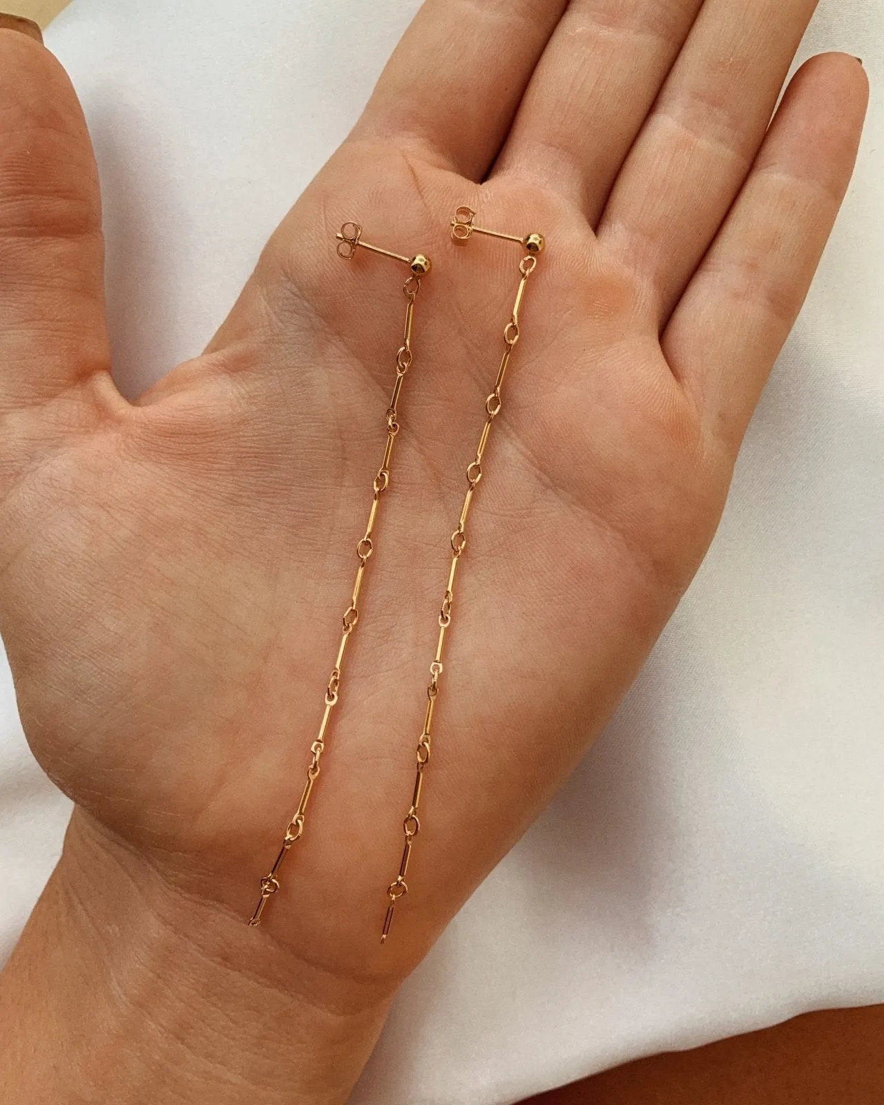 Bar Chain Drop Earrings