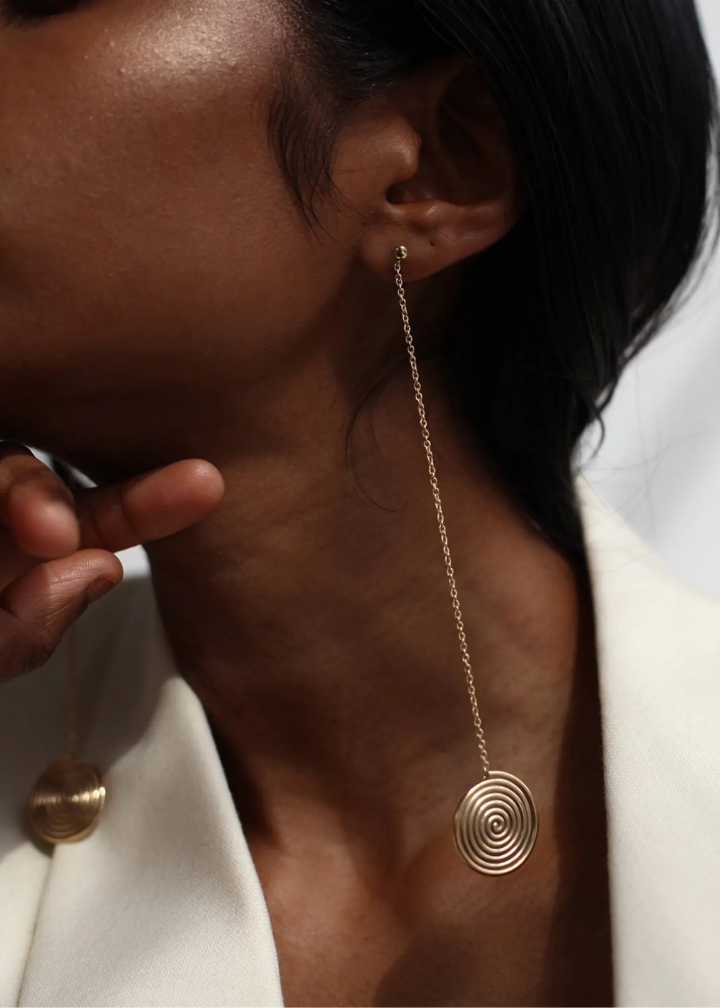 BAR Jewellery Never-ending Road Earrings | Gold Plated