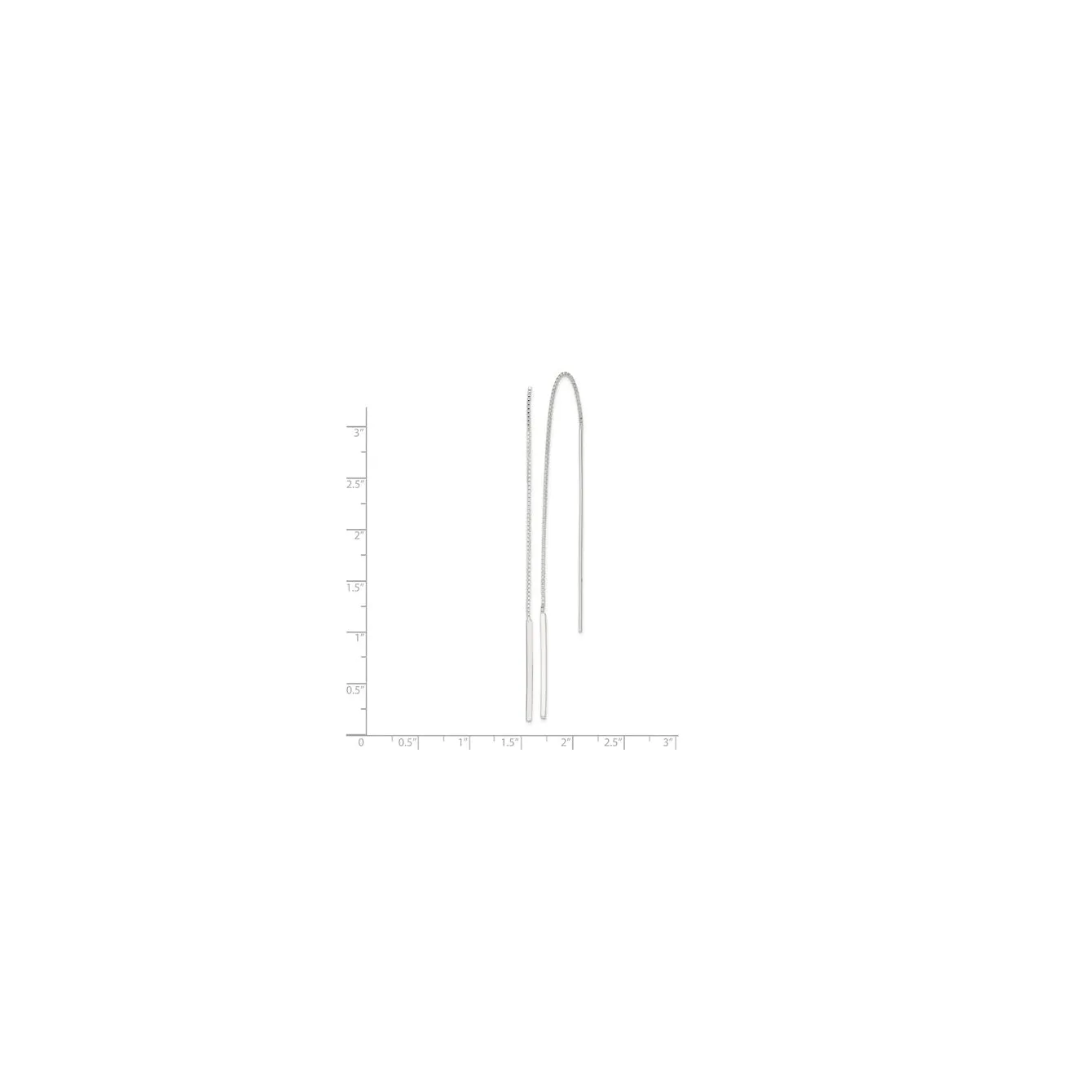 Bar Threader Earrings (Silver)