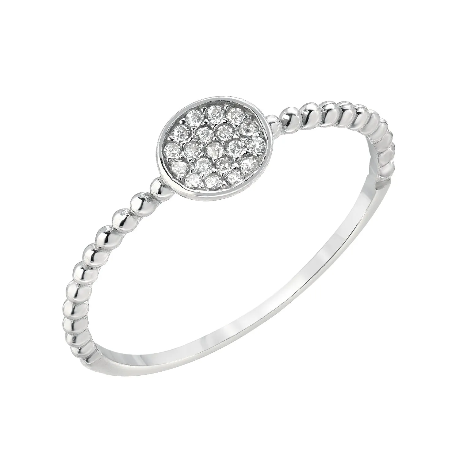 BARELY THERE CZ STACK BANDS -HEART