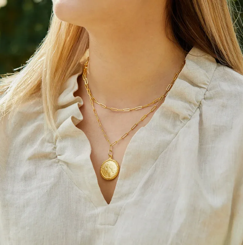 Basic Paperclip Chain Necklace - Small