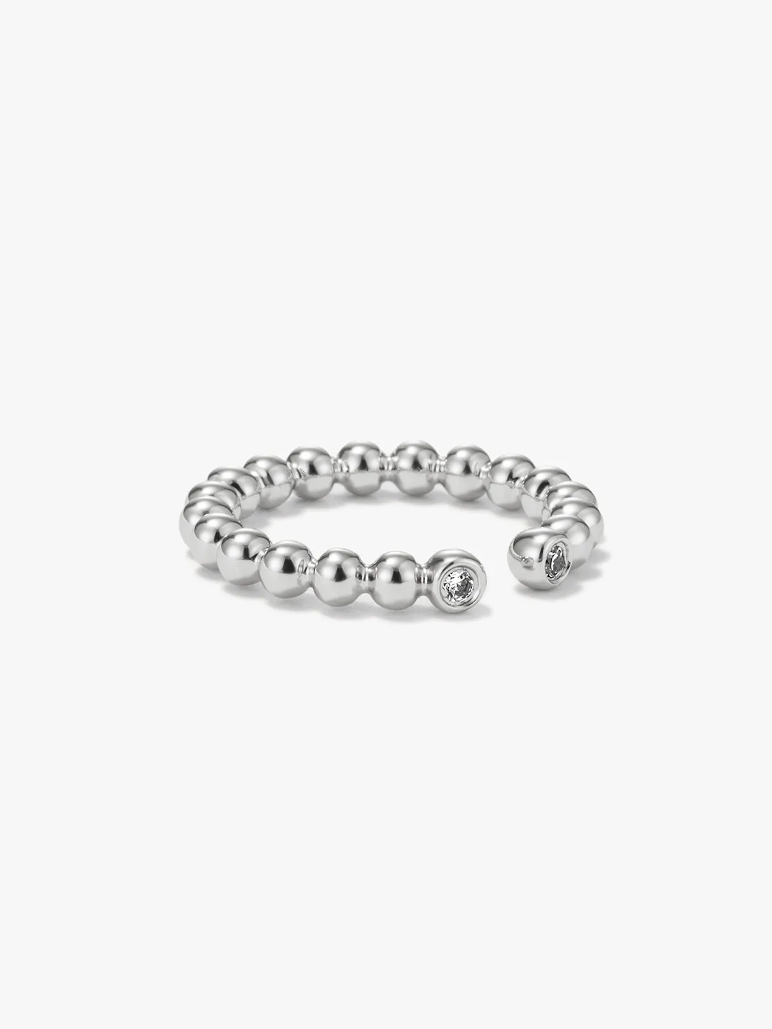 Beaded Sapphire Open Ring