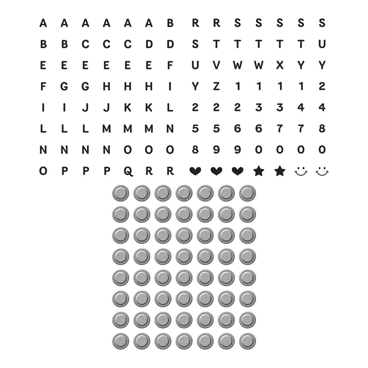 Bestie Alphabet Beads Press Plate & Die Set
