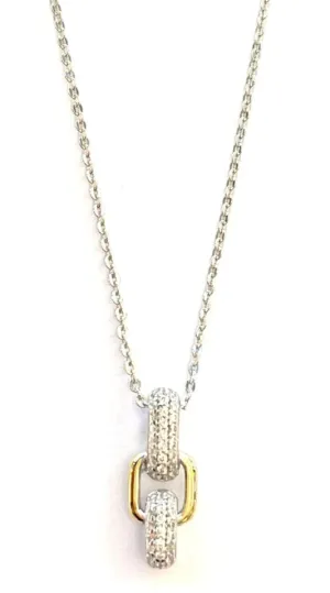 Betty Pave Two Toned Link Necklace