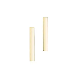 Birks 18K Yellow Gold Bar Earrings