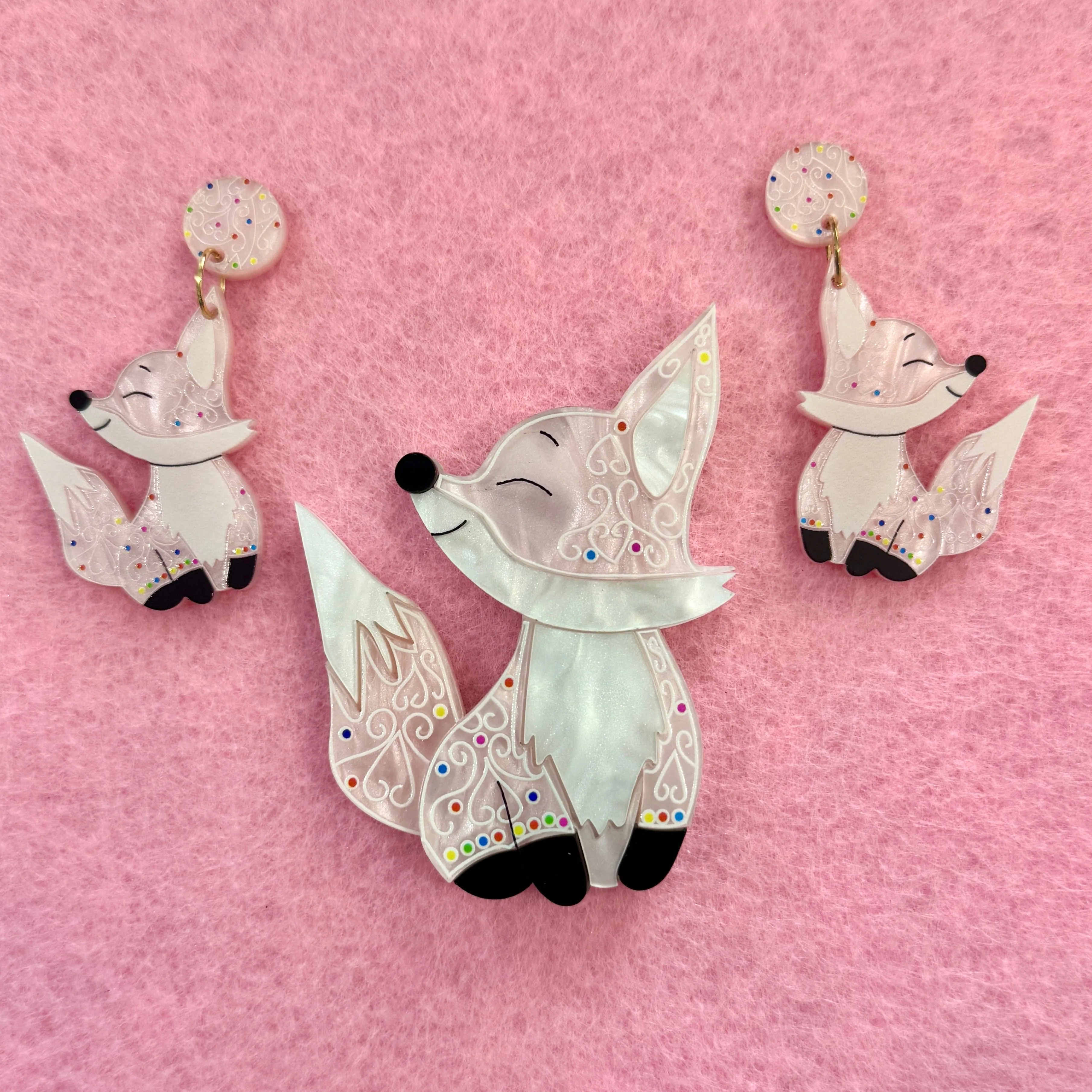 Biscuit the fox 🦊 - earrings - Set of 2