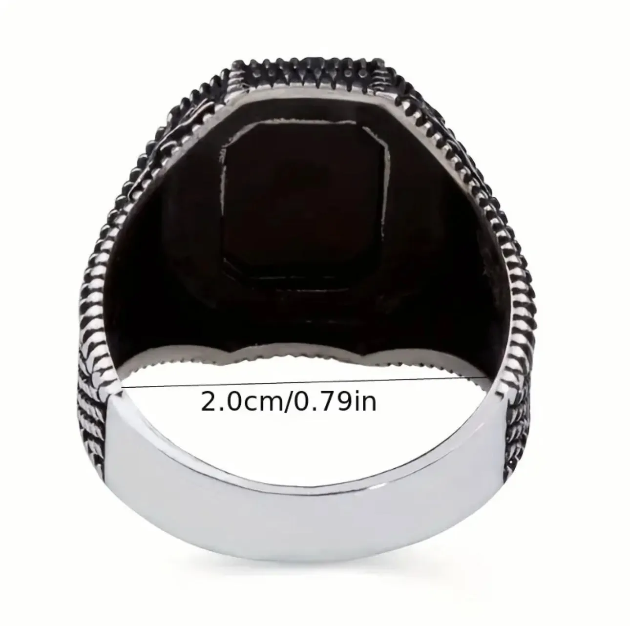 Black & Silver Signet Ring