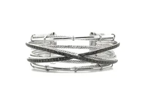 Black Diamond Intertwined Bangle