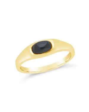 Black Onyx Signet Ring