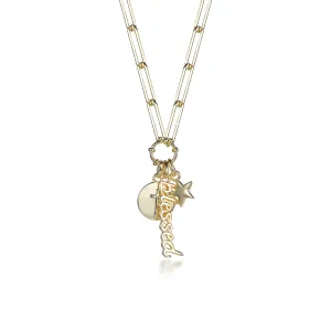 Blessed Paperclip Chain Necklace Cross And Star Talisman Necklace