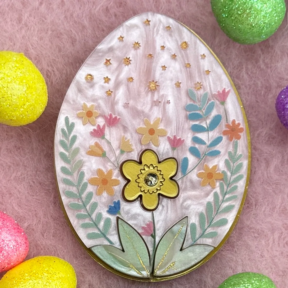 Blossom egg - Brooch