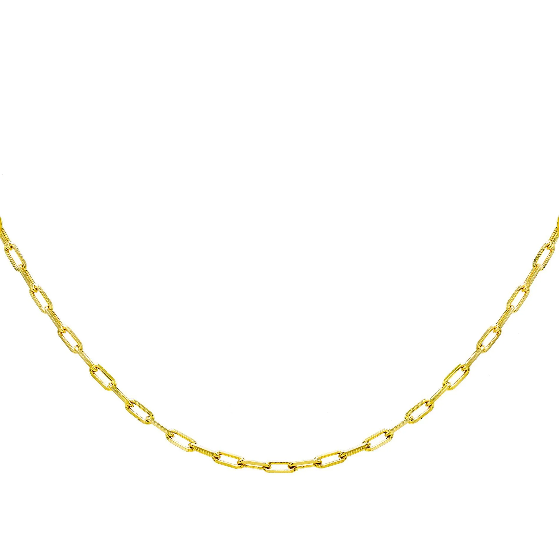 Box Link Necklace 14K
