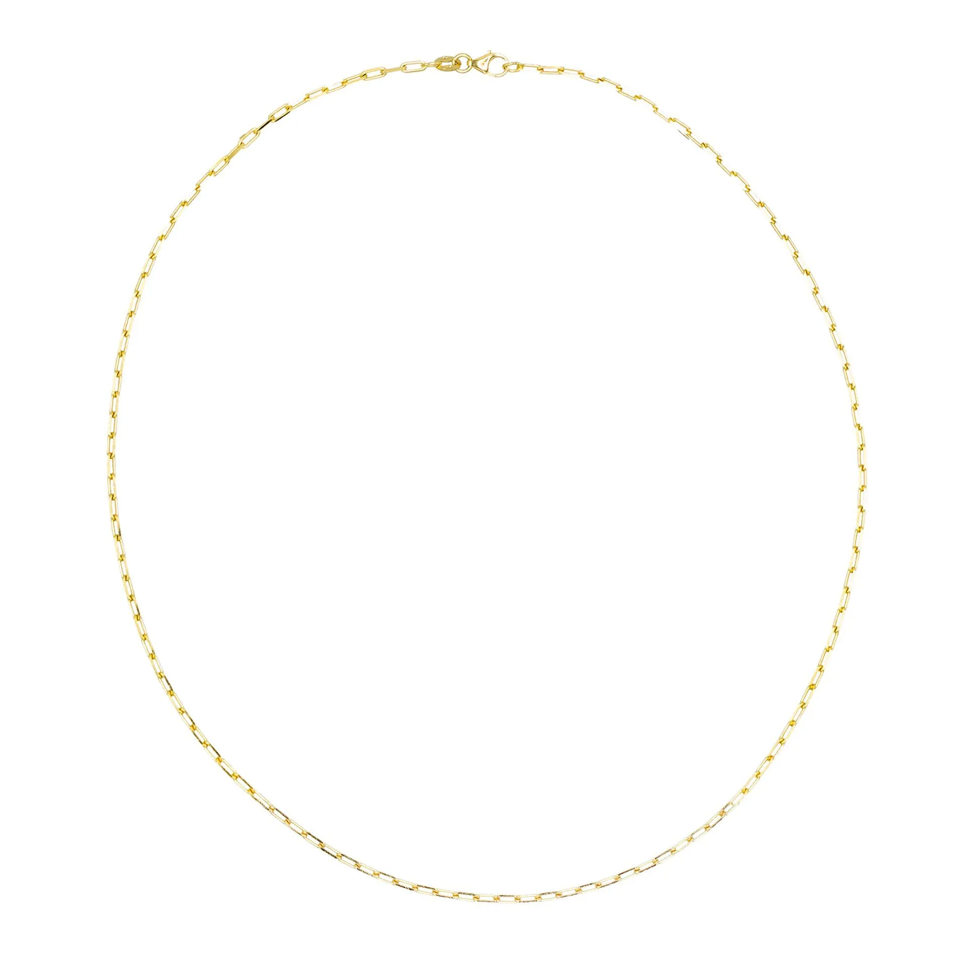 Box Link Necklace 14K