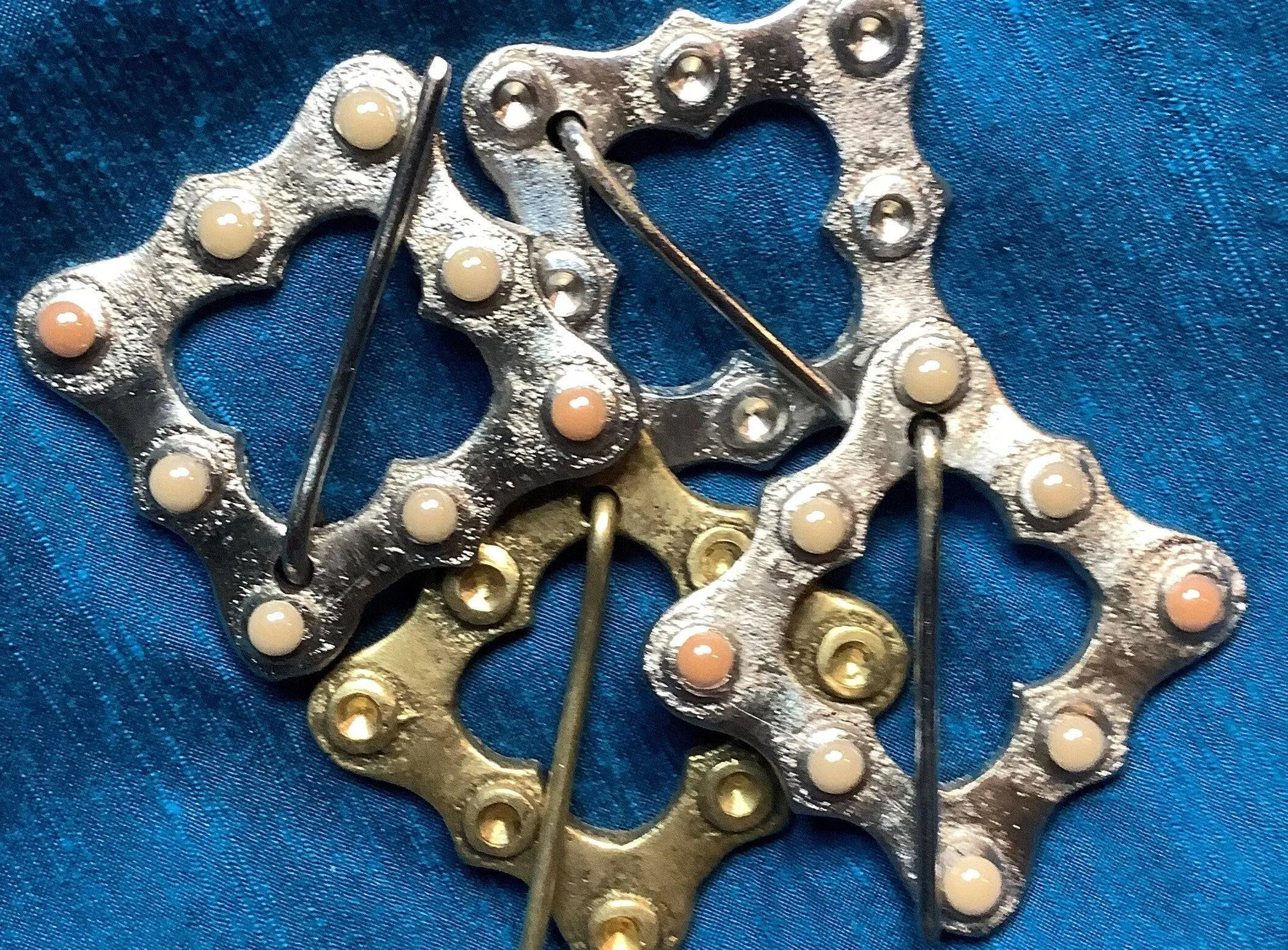 Brass Square Medieval Brooch