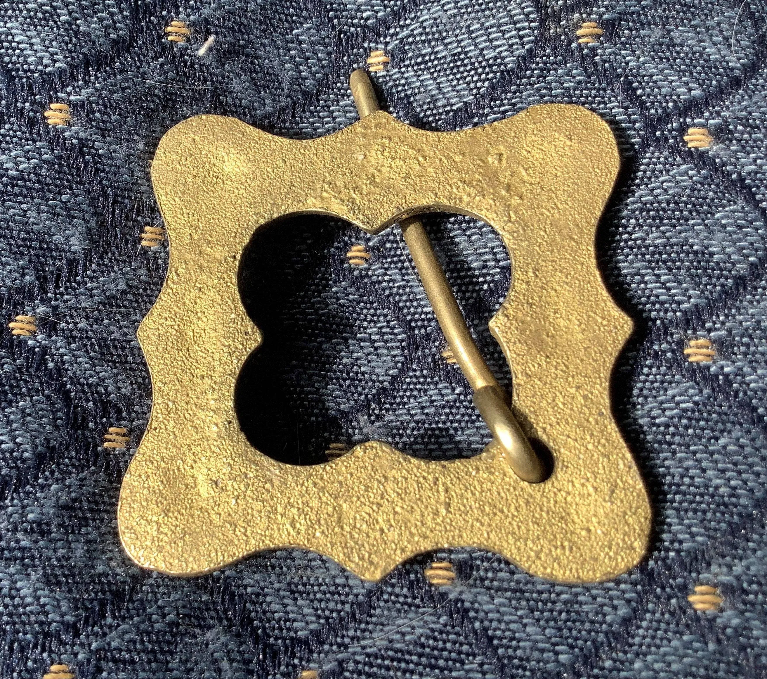 Brass Square Medieval Brooch