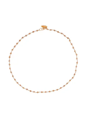 Bridal Faceted Rose Swarovski Link Necklace