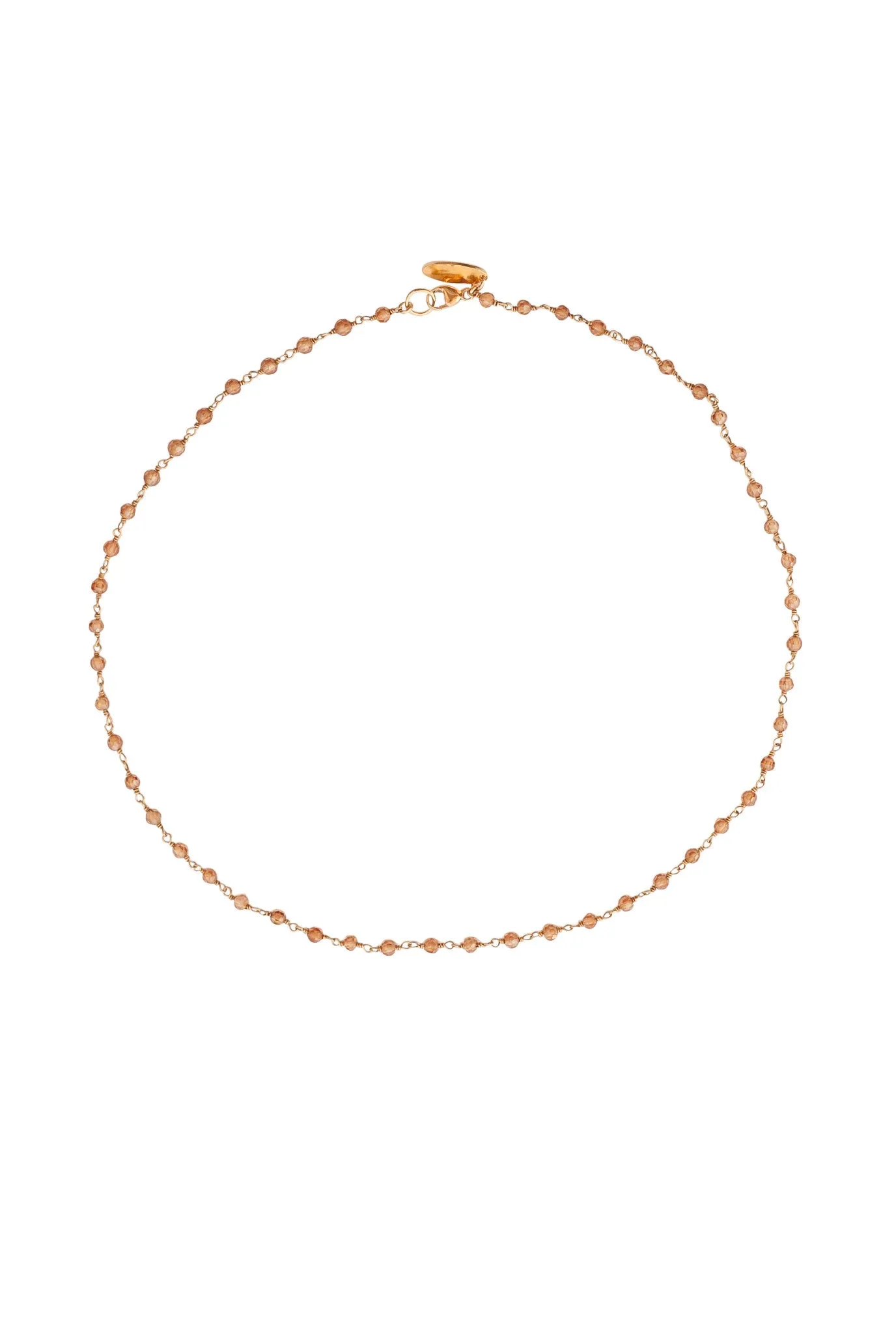 Bridal Faceted Rose Swarovski Link Necklace