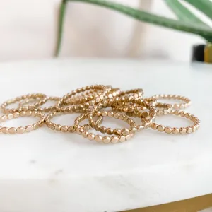 Bubble Stacking Ring Gold