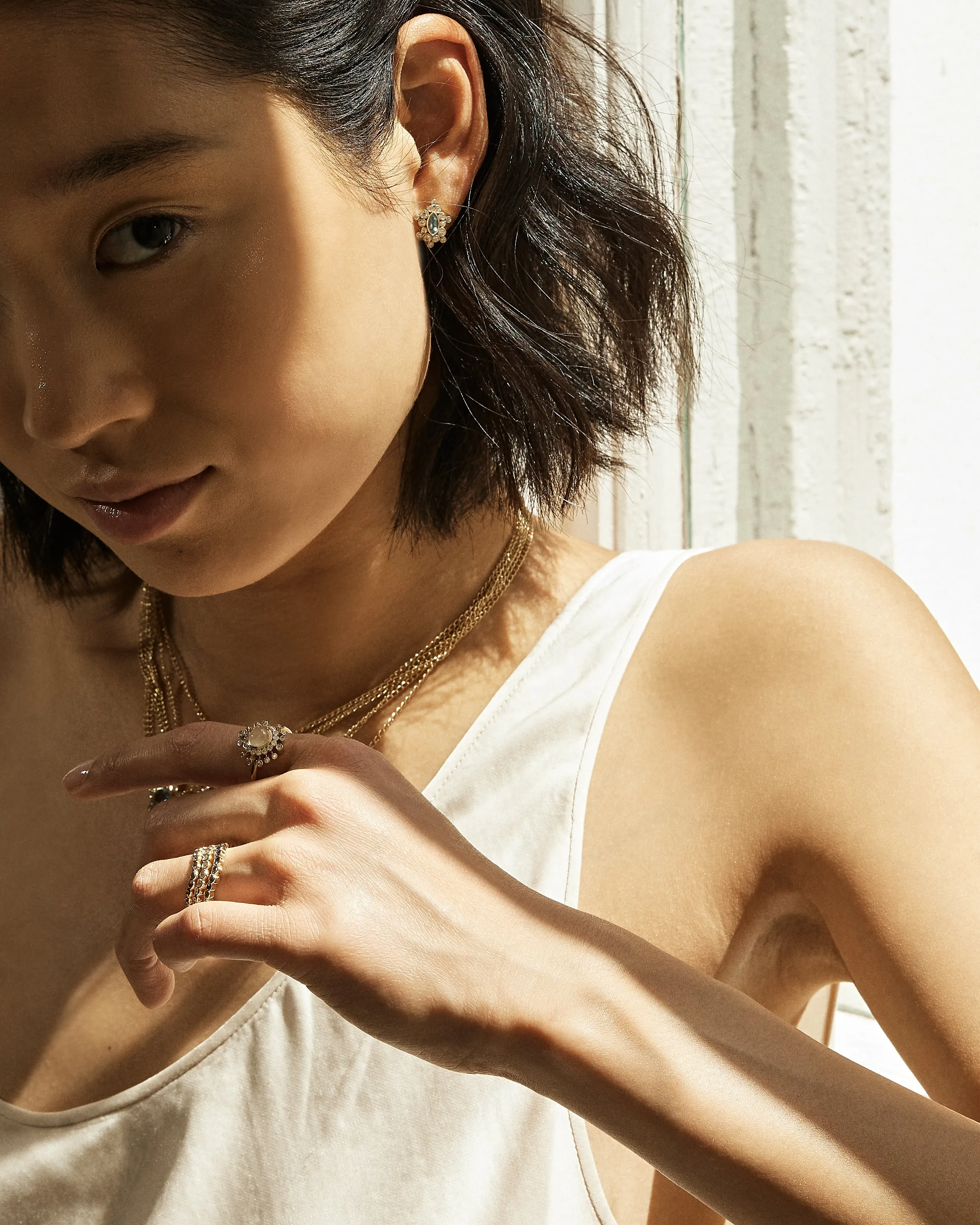 Bubble Wave Sapphire Ring