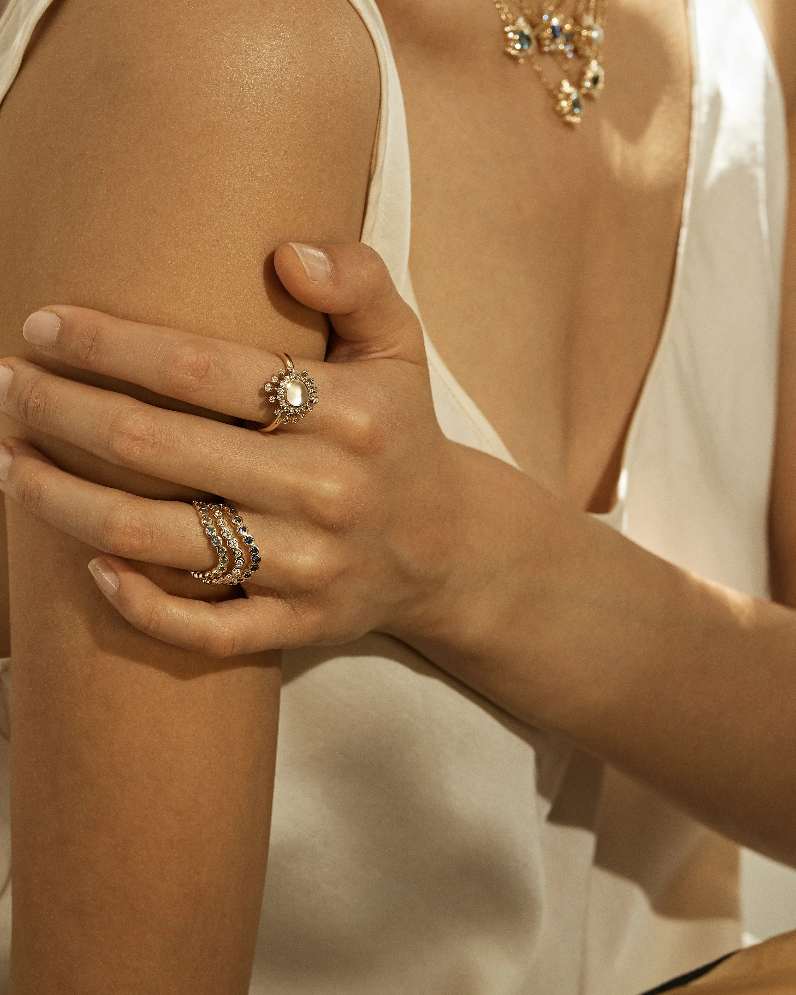 Bubble Wave Sapphire Ring