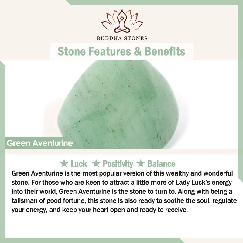 Buddha Stones 3mm Small Green Aventurine Ultra-Thin Beads Luck Bracelet