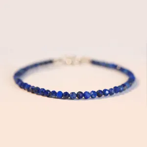 Buddha Stones Small Lazurite Ultra-Thin Beads Balance Bracelet