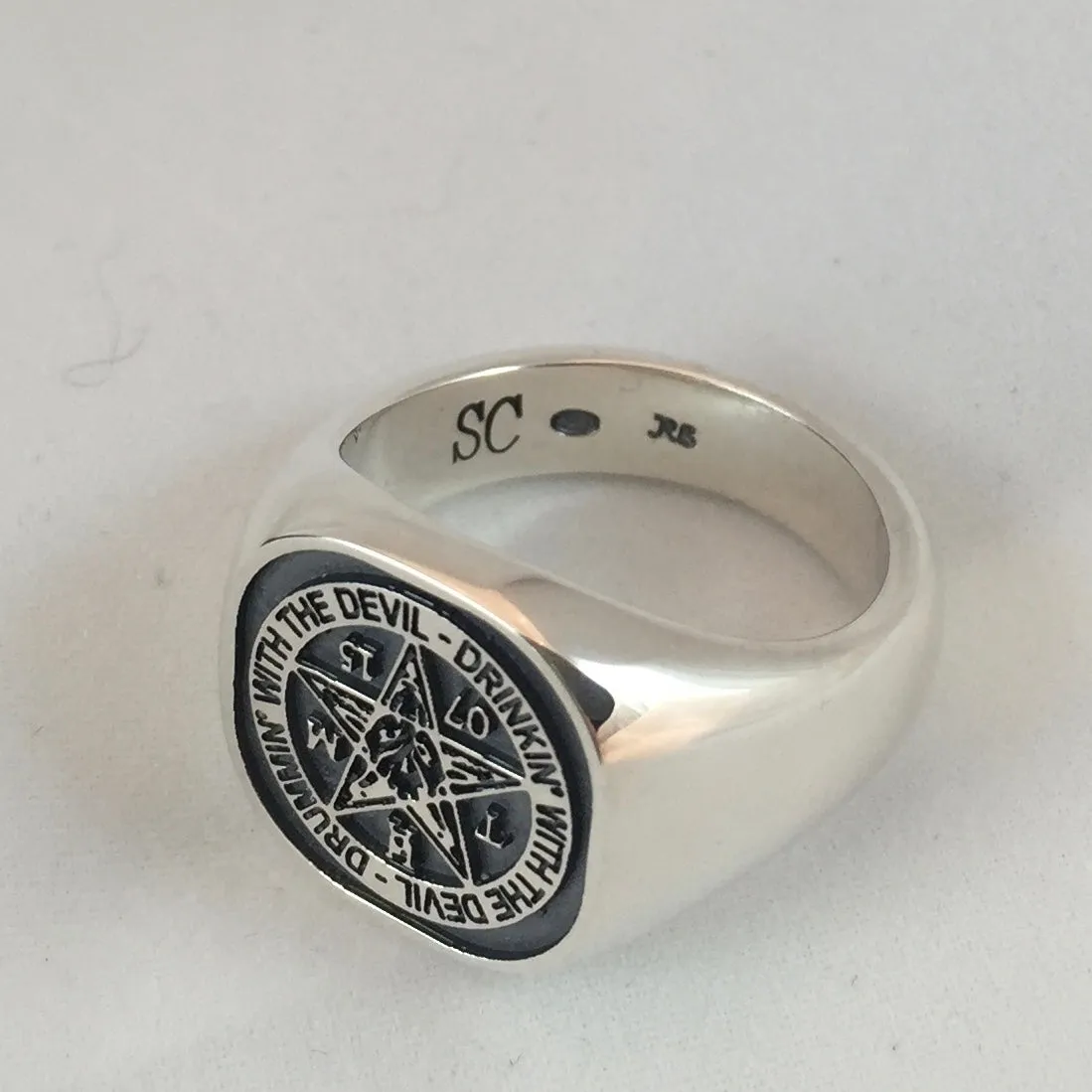 CAD Design Sterling Silver Signet Ring
