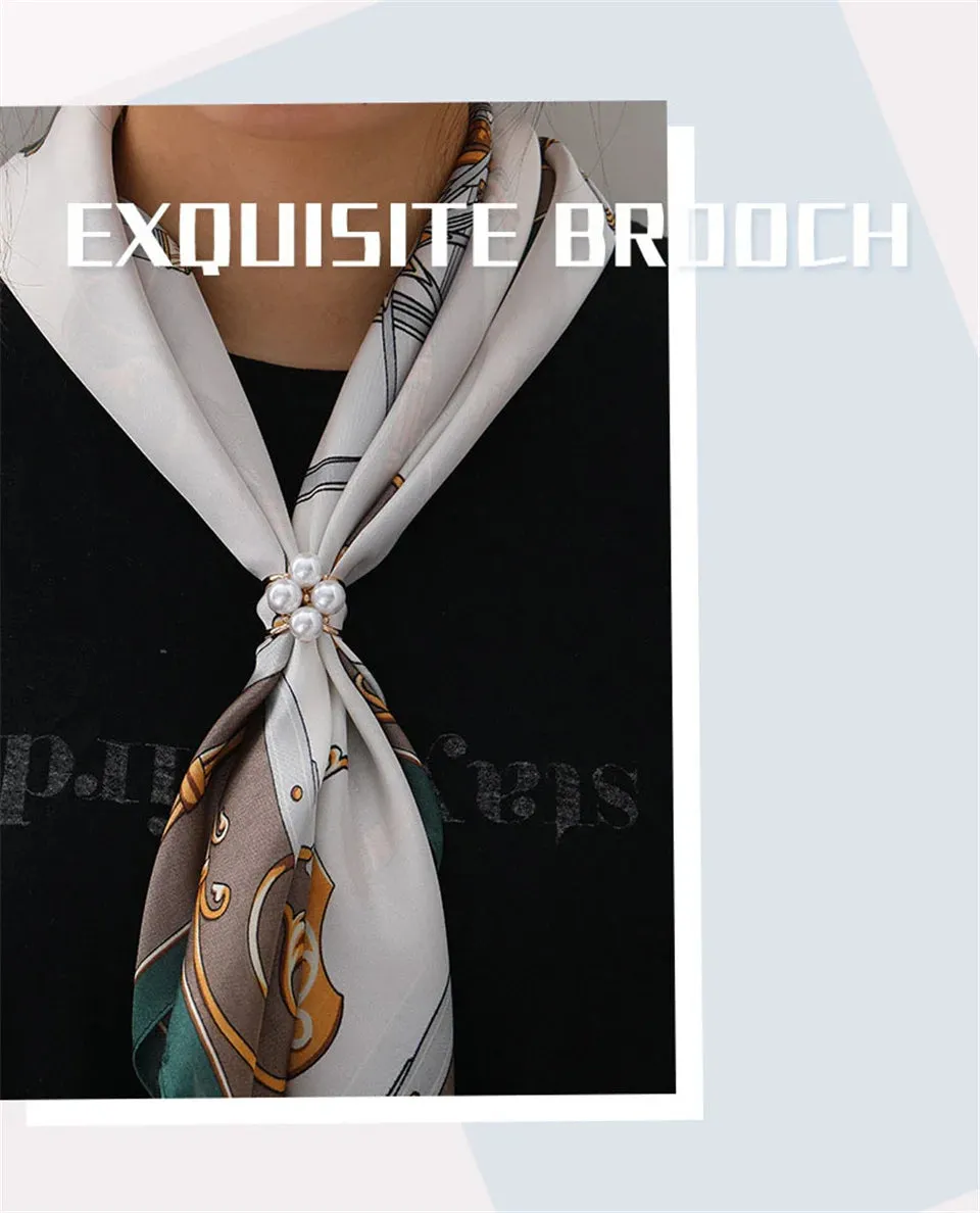 Camellia Silk Scarf Buckle Pin Women Coat Belt Buckles Shawl Ring Clip Scarves Fastener Brooches Clothing Corner Knotted Buttons