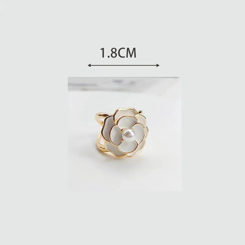 Camellia Silk Scarf Buckle Pin Women Coat Belt Buckles Shawl Ring Clip Scarves Fastener Brooches Clothing Corner Knotted Buttons