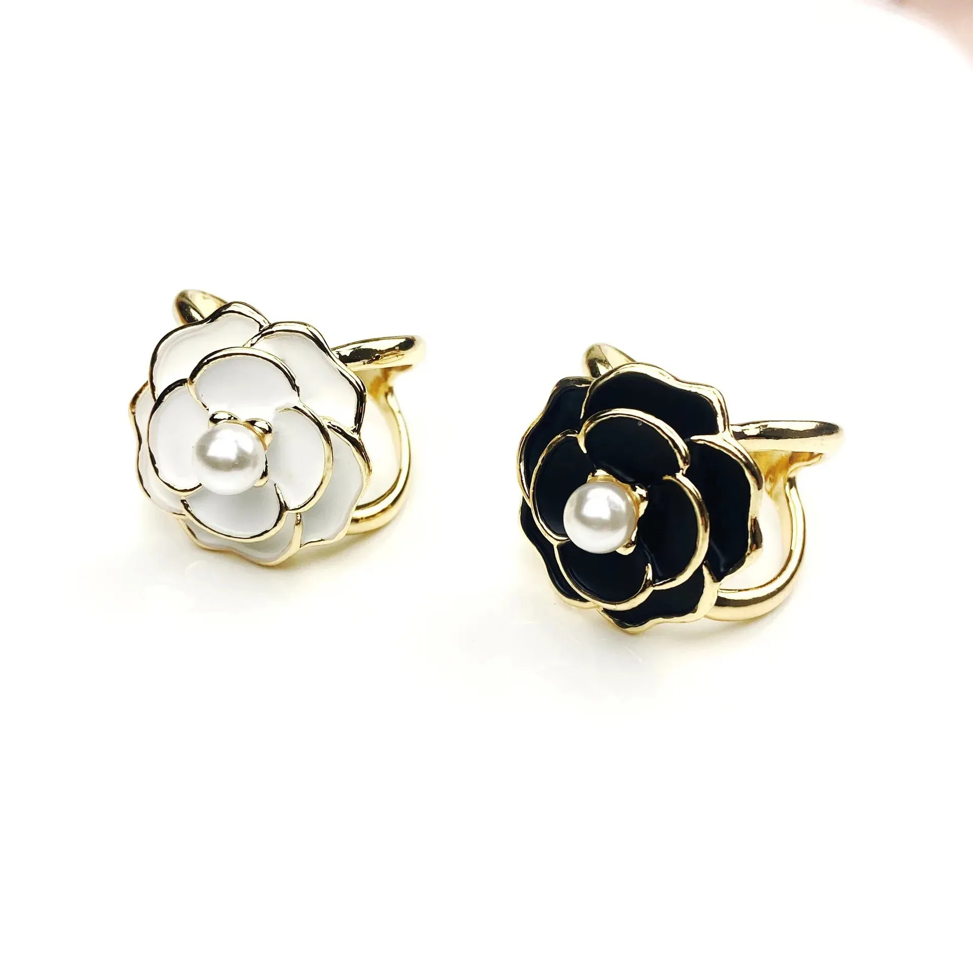 Camellia Silk Scarf Buckle Pin Women Coat Belt Buckles Shawl Ring Clip Scarves Fastener Brooches Clothing Corner Knotted Buttons