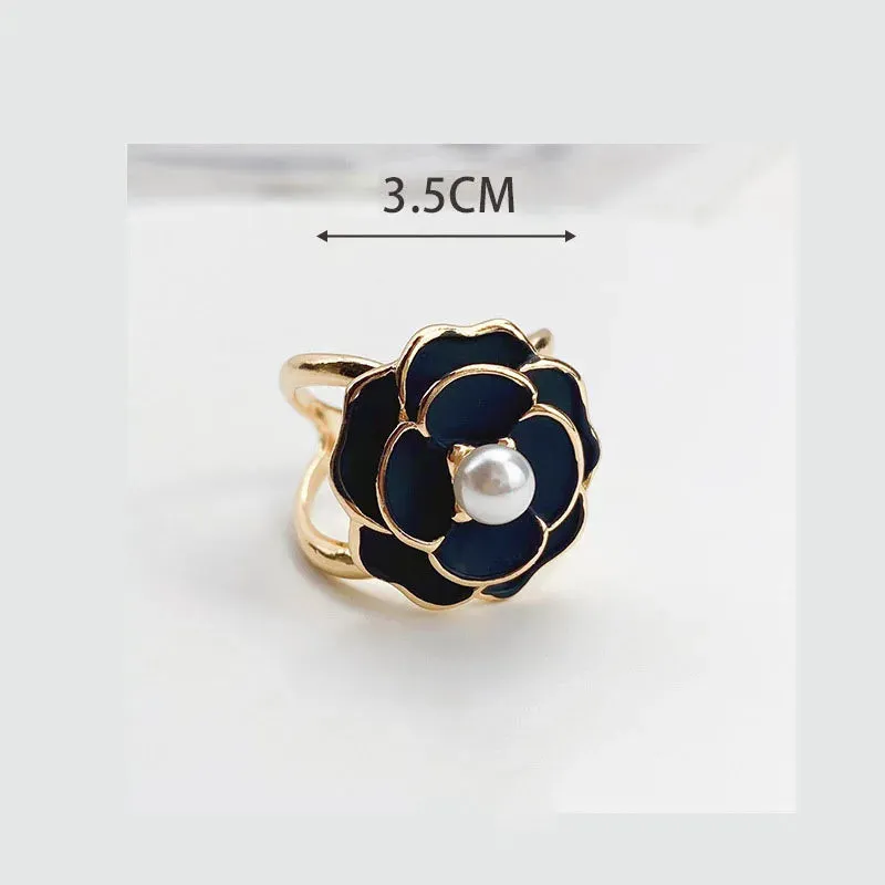 Camellia Silk Scarf Buckle Pin Women Coat Belt Buckles Shawl Ring Clip Scarves Fastener Brooches Clothing Corner Knotted Buttons