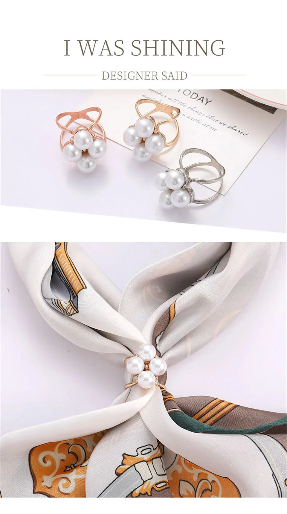 Camellia Silk Scarf Buckle Pin Women Coat Belt Buckles Shawl Ring Clip Scarves Fastener Brooches Clothing Corner Knotted Buttons