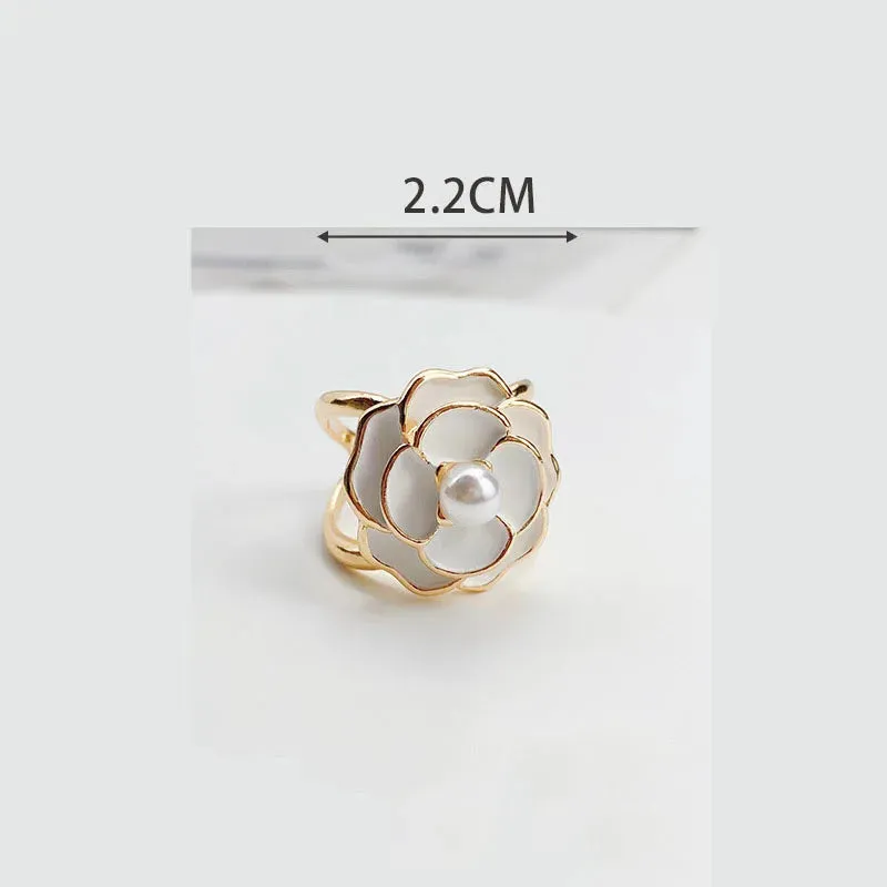 Camellia Silk Scarf Buckle Pin Women Coat Belt Buckles Shawl Ring Clip Scarves Fastener Brooches Clothing Corner Knotted Buttons
