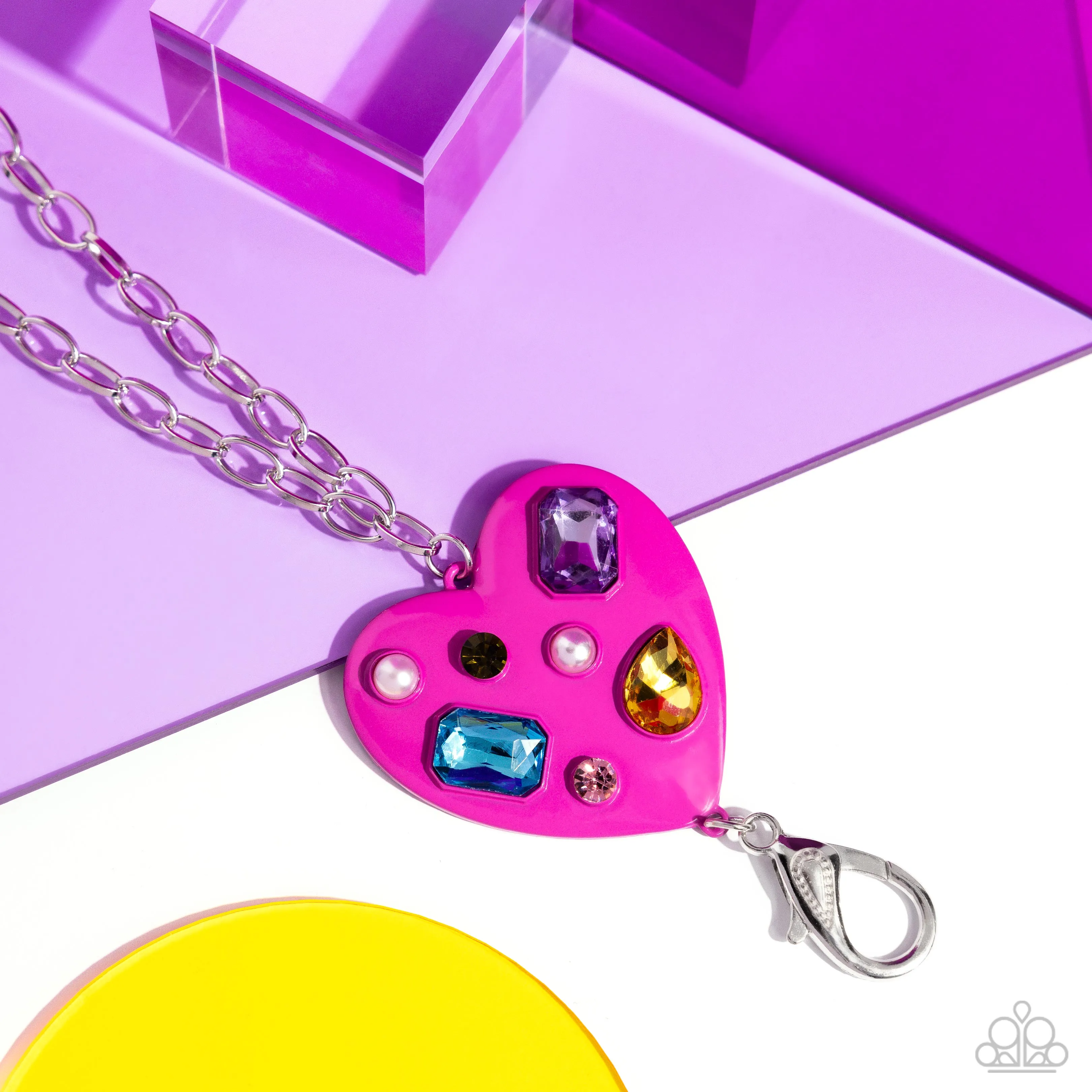 Candid Compilation - Pink (Heart) Lanyard Necklace