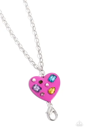 Candid Compilation - Pink (Heart) Lanyard Necklace