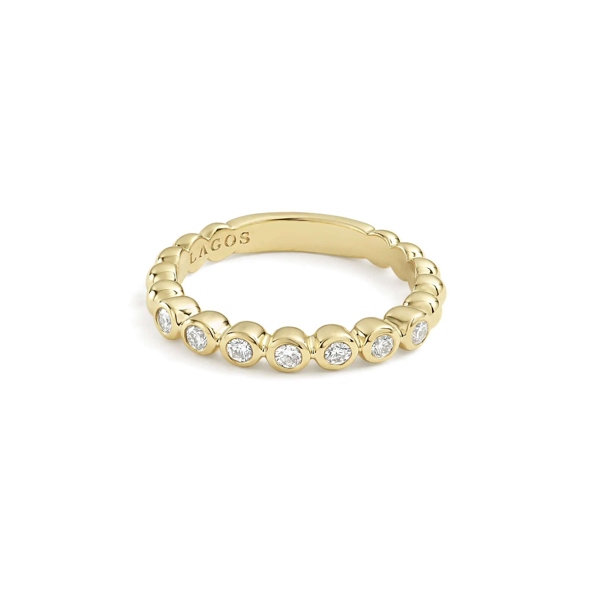 Caviar Gold 18K Gold and Diamond Stacking Ring