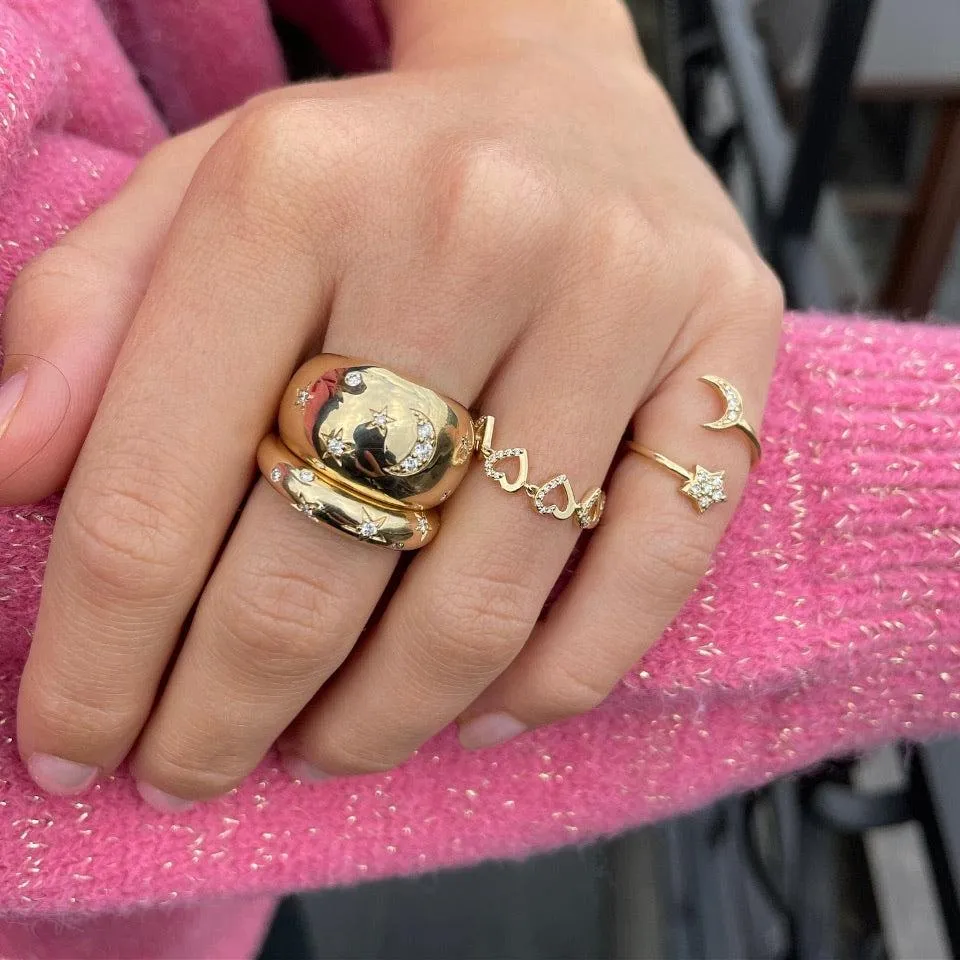 Celeste Dome Rings
