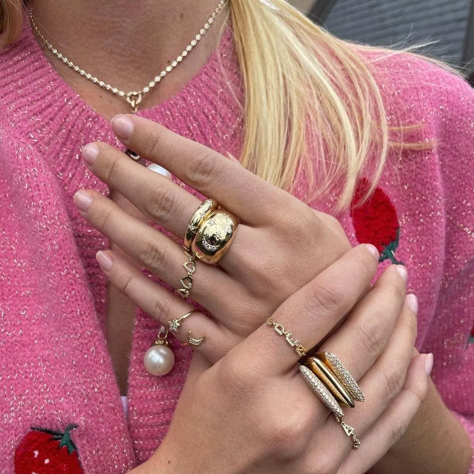 Celeste Dome Rings