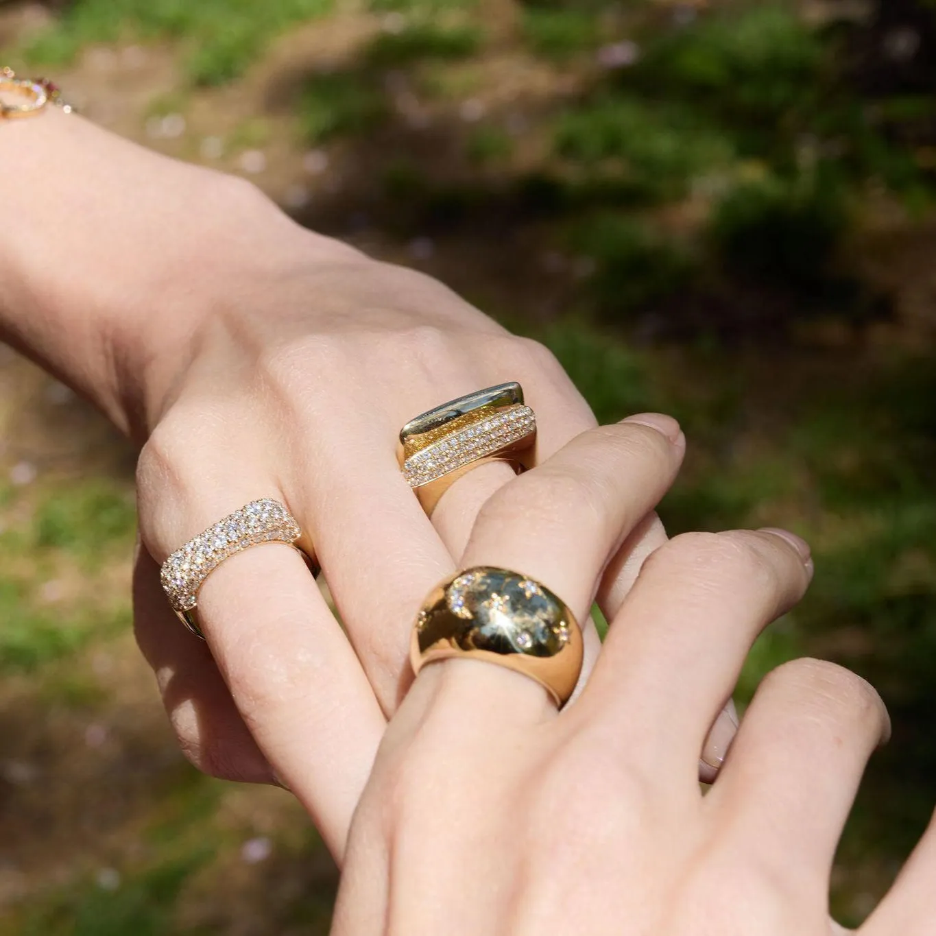 Celeste Dome Rings
