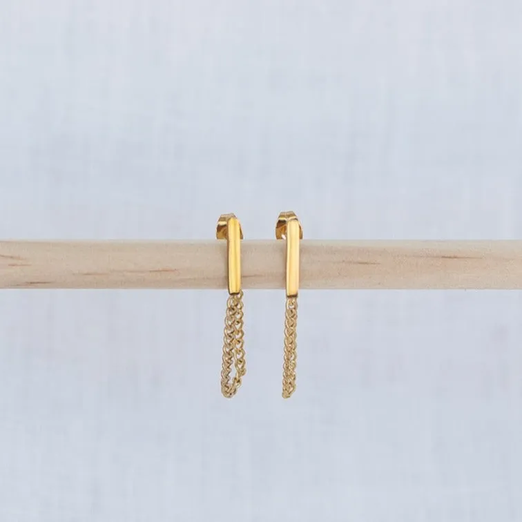 Chain Bar Earrings