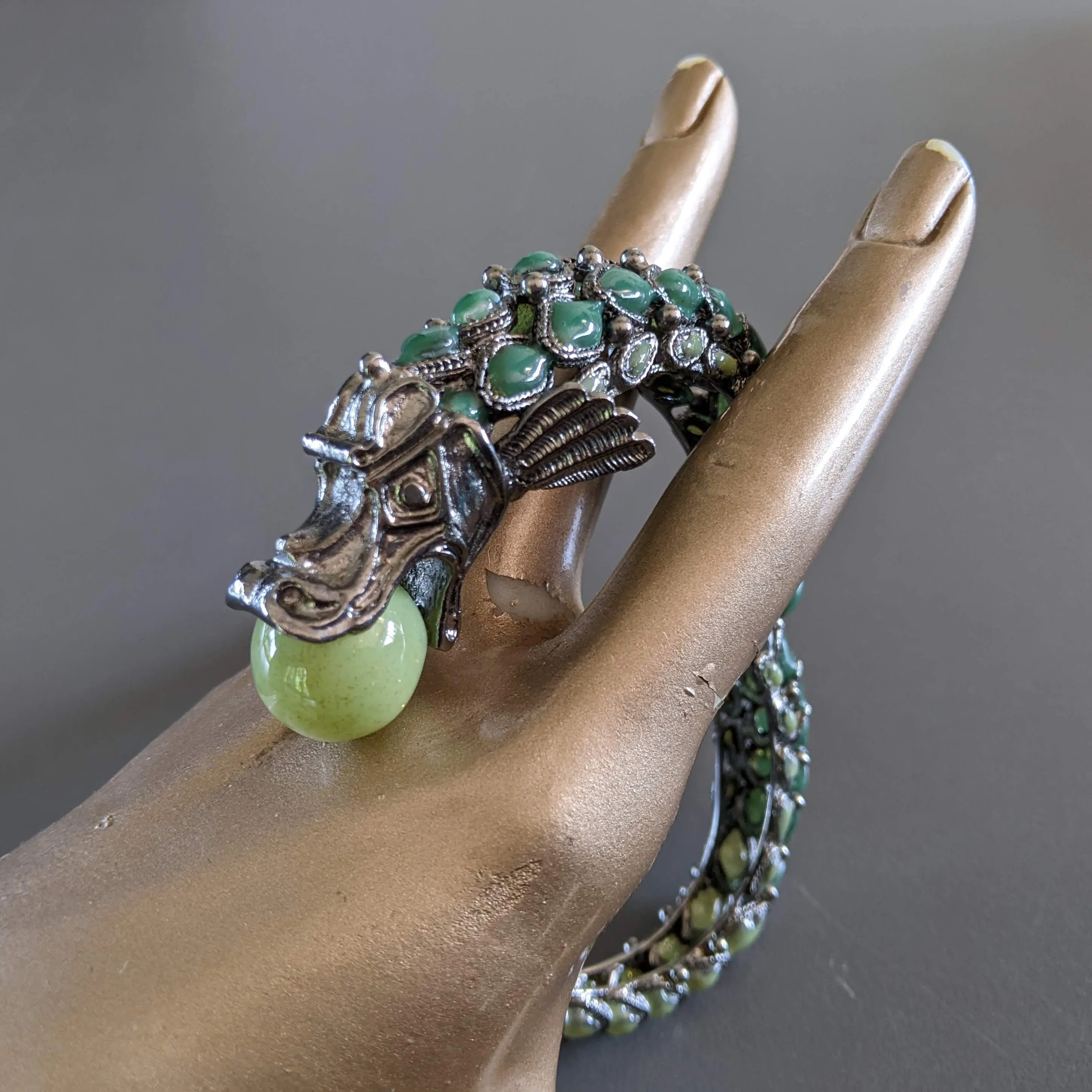 CHANEL DRAGON Collection Metiers d'Art "PARIS- SHANGAI" Pre-fall 2010 Bangle Bracelet, RARE!