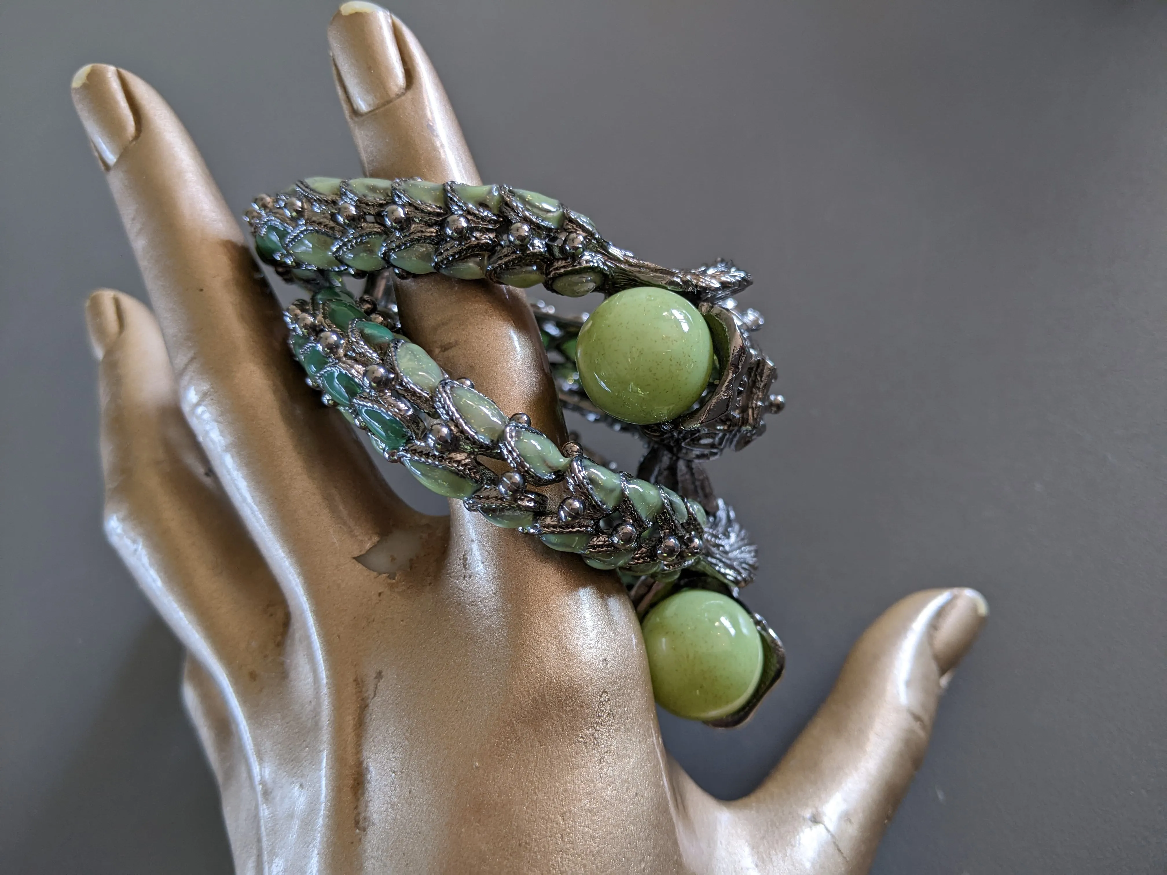 CHANEL DRAGON Collection Metiers d'Art "PARIS- SHANGAI" Pre-fall 2010 Bangle Bracelet, RARE!