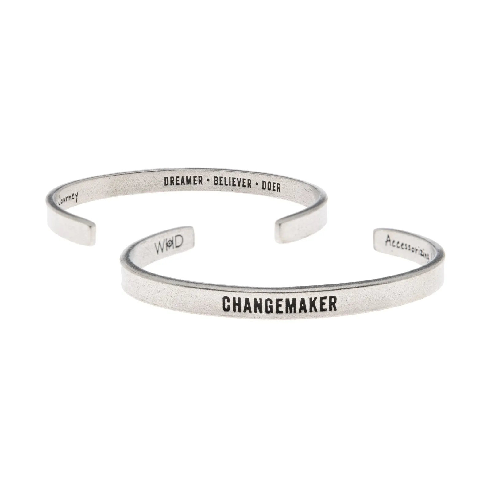 Changemaker Quotable Cuff Bracelet - Dreamer, Believer, Doer