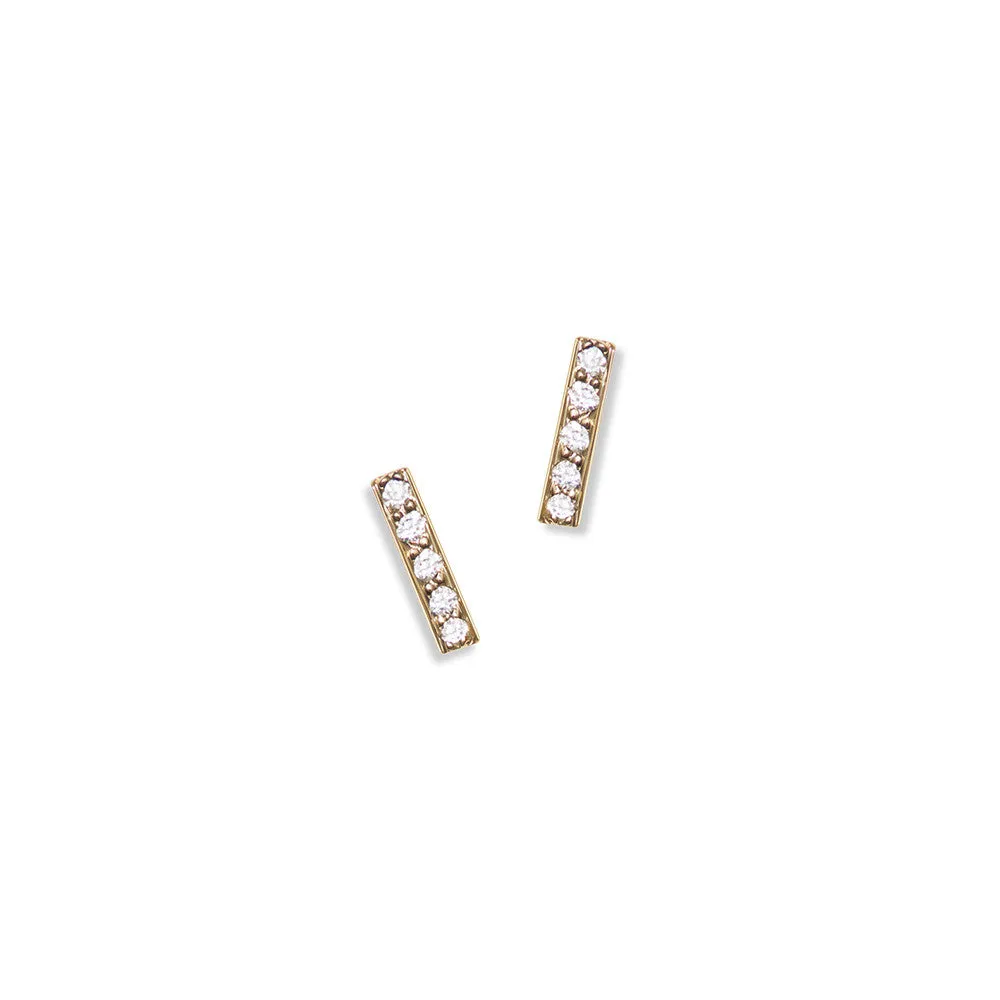 Charlotte Mini Pavé Studs | White Diamonds